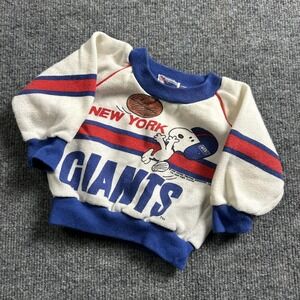 Vintage New York Giants Sweatshirt Boys 12 Months White NFL Football Snoopy